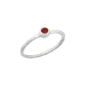 Gemstone Stacking Ring With Carnelian in Sterling Silver Love Britty