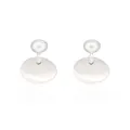 Mini Coin Tag Ball Stud Earrings in Sterling Silver
