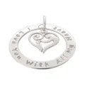 Mother Baby Personalised Family Name Pendant 34mm