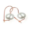 Euroball 13mm Freshwater Pearl Earrings in 9ct Rose Gold