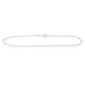 Reagan Curb Figaro Bracelet Chain in Sterling Silver