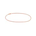 Simple Curb Anklet Chain in 9ct Rose Gold