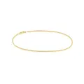 Simple Curb Anklet Chain in 9ct Yellow Gold