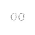 Small Gypsy Hoop Earrings in 9ct White