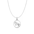 Zodiac Star Sign Charm Necklace in Sterling Silver