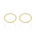 X-Large Plain Hinged Sleeper Hoop Earrings in 9ct Gold