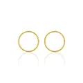X-Large Plain Hinged Sleeper Hoop Earrings in 9ct Gold