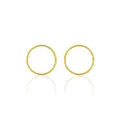 X-Large Plain Hinged Sleeper Hoop Earrings in 22ct Gold