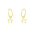 Charms on Sleeper Earrings in 9ct Gold