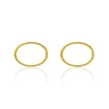 Large Plain Hinged Sleeper Hoop Earrings in 22ct Gold