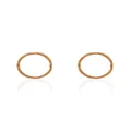 Medium Facet Hinged Sleeper Earrings in 9ct Rose Gold