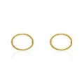 Medium Facet Hinged Sleeper Earrings in 9ct Gold
