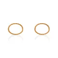 Medium Twist Hinged Sleeper Earrings in 9ct Rose Gold
