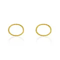 Medium Twist Hinged Sleeper Earrings in 9ct Gold