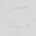 Surf Ocean Wave Love Britty Anklet in Sterling Silver