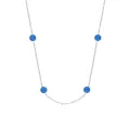 Ocean Blue Love Britty Yard Necklace in Sterling Silver