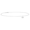 Personalised Coin Fine Belcher Anklet Chain in Sterling Silver
