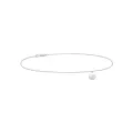 Personalised Coin Fine Belcher Anklet Chain in Sterling Silver