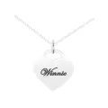 Sterling Silver 22mm Personalised Tag Heart Name Pendant