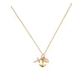 Small Faith Hope Charity Charm Necklace in 9ct Rose Gold