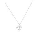 Small Faith Hope Charity Charm Necklace in Sterling Silver