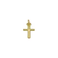 Small Plain Cross Charm in 9ct Gold