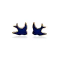 Bluebird Charm Stud Earrings in 9ct Gold