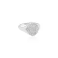 Shelby Cz Signet Ring in Sterling Silver