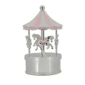 Silver Plated Merry Go Round Musical Carousel
