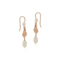 Shorelines Pearl Seashell Charm Earrings in 9ct Rose Gold
