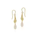 Shorelines Pearl Seashell Charm Earrings in 9ct Gold