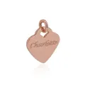 Aurelia Personalised Love Heart Tag Pendant in 9ct Rose Gold