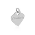 Aurelia Personalised Love Heart Tag Pendant in 9ct White Gold