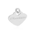 Aurelia Personalised Love Heart Tag Pendant in Sterling Silver