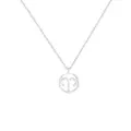 Sterling Silver Modern Zodiac Charm Necklace in Aries