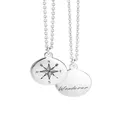Pastiche Wanderer Coin Compass Necklace in Sterling Silver
