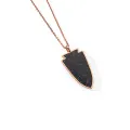 Twilight Rose Gold Stainless Steel Necklace With Howlite