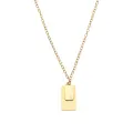 Pastiche Shadow Tag Necklace in 14k Yellow Gold Plated