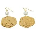 Pastiche Textured Haven Pearl Earrings in Gold