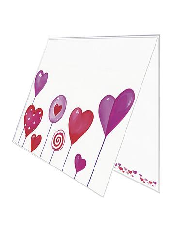 Greeting Gift Card Folded Love Hearts