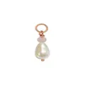 Coco Drop Pearl and Rose Quartz Charm in 9ct Rose Gold