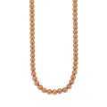 Spherical 6mm Ball Bead Necklace in 14k Rolled Rose Gold