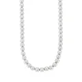 Spherical 7mm Ball Bead Necklace in Sterling Silver