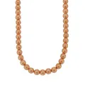Spherical 9mm Ball Bead Necklace in 14k Rolled Rose Gold