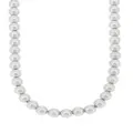 Spherical 9mm Ball Bead Necklace in Sterling Silver