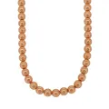Spherical 10mm Ball Bead Necklace in 14k Rolled Rose Gold