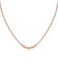Spherical Small Graduated Ball Necklace in 14k Rolled Rose Gold
