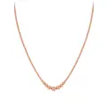 Spherical Small Graduated Ball Necklace in 14k Rolled Rose Gold