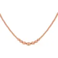 Spherical Graduated Ball Necklace in 14k Rolled Rose Gold