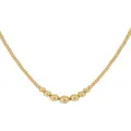 Spherical Graduated Ball Necklace in 14k Rolled Gold
